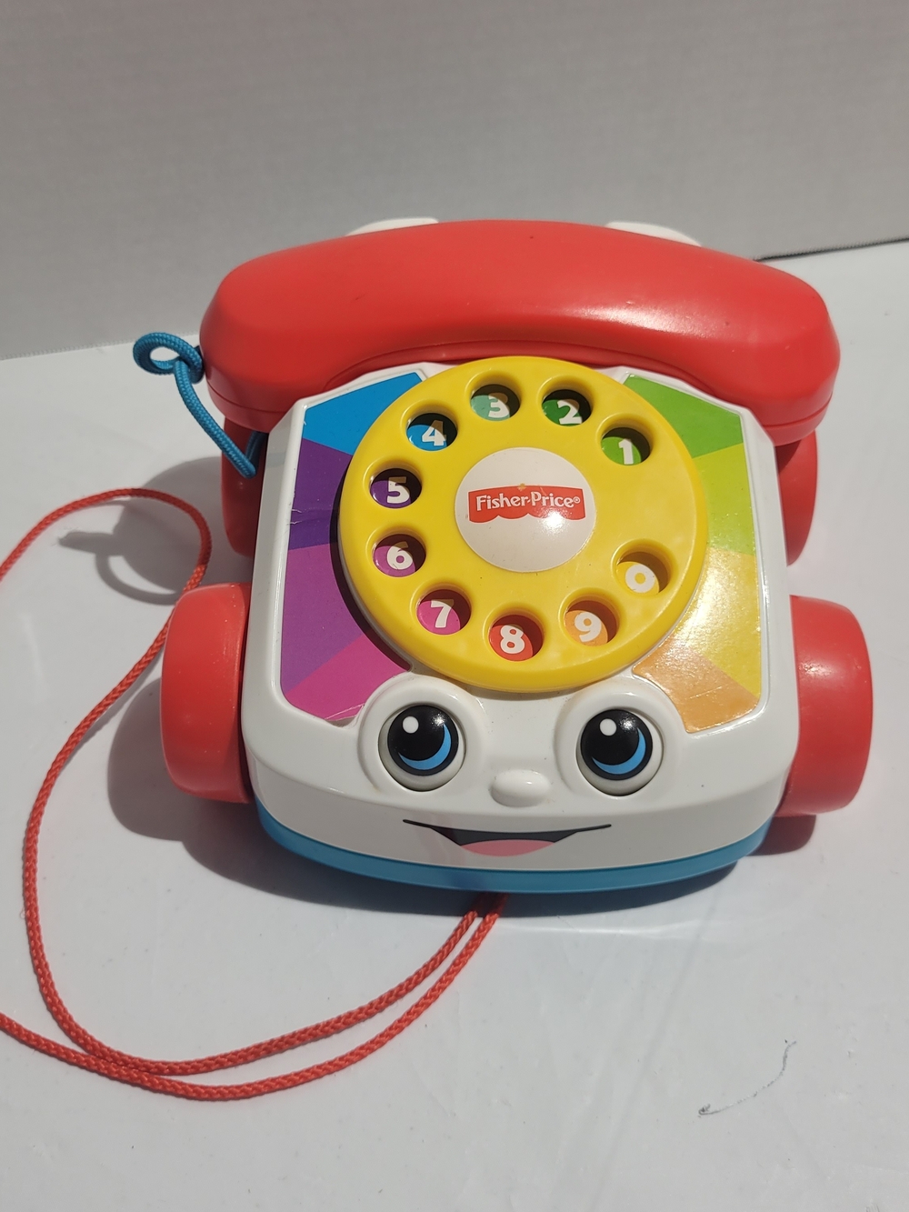 Fisher-Price Classic Pull-Along Red & Multicolor Rotary Phone Toy